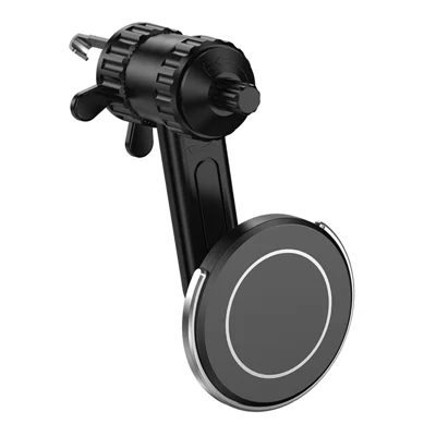 Y6 Car Air Vent Mount Automatic Positioning Magnetic Phone Holder Extension Rod Cellphone Bracket - Black