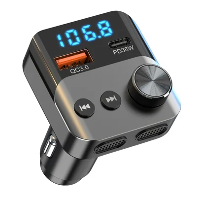 BC98 FM Transmitter Bluetooth-Compatible 5.3 Hands-Free Call Car MP3 Player PD 36W Fast Charging QC3.0 Charger
