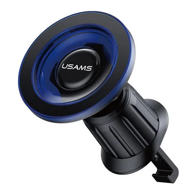 USAMS ZJ081 Magnetic Car Phone Mount Holder 360-degree Rotation Strong Magnet Stand - Blue
