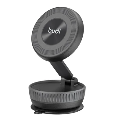 BUDI CM592B sugkopperfod til telefonholder, 2-trins klappelig bil magnetisk holder, telefonstativ