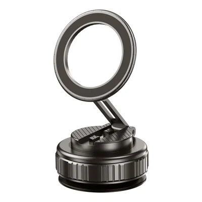 SSX Magnetic Phone Holder 360° Rotating Suction Cup Car Dashboard Adjustable Phone Mount Sand - Black