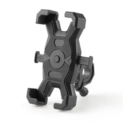 BENGGUO 4-Claw Bicycle Phone Mount 360 Degree Rotation Shockproof Motorcycle Cell Phone Bracket - Handlebar Mount/Black