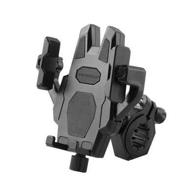 BENGGUO BG-1121 Bicycle Motorcycle Phone Holder 360-Degree Rotating Phone Mount for 55-95mm Devices Navigation Holder - Black Handlebar Style