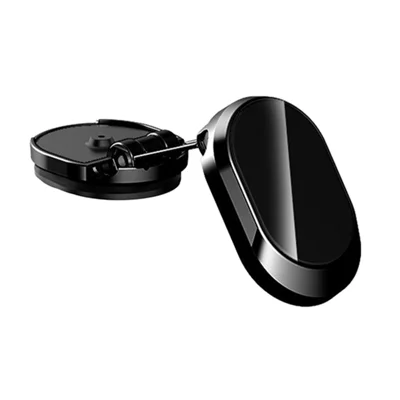 C72 Adhesive Dashboard Phone Holder 360 Degree Rotating Car Mount Magnetic Cellphone Stand - Black