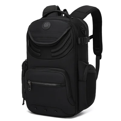 OZUKO 9920 Wasserdichter Rucksack 23L Große Kapazität Laptop-Shoulder-Tasche Multifunktions-Reiserucksack für Geschäftsreisende - Schwarz