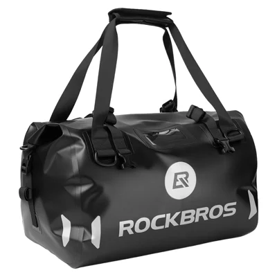 ROCKBROS 30140128 40L Motorcycle Rear Seat Bag Helmet Storage Waterproof Tail Bag - Black