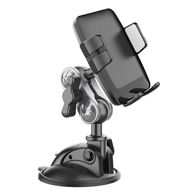 X271 Series Suction Cup Cell Phone Mount 360 Degree Rotation Aluminum Alloy Car Phone Holder for Dashboard Windshield - X271B