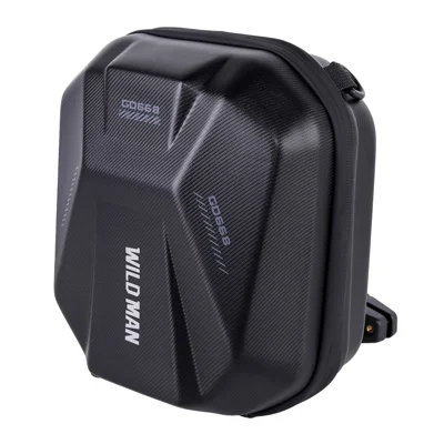 WILD MAN GD668 Electric Bike Rear Seat Bag EVA Hard Shell Tail Box 4L Waterproof for E-bike Motorcycle - Black