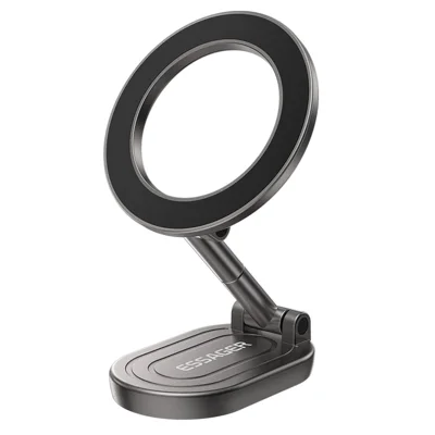 ESSAGER Dual Magnetic Phone Holder Ultra-Thin Foldable 3-Axis Adjustment with 25 N52 Strong Magnets Stand - Tarnish