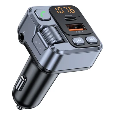 T16 PD 30W Kfz-Ladegerät Bluetooth-kompatibler MP3-Player FM-Transmitter Ladegerätadapter mit LED-Bildschirm