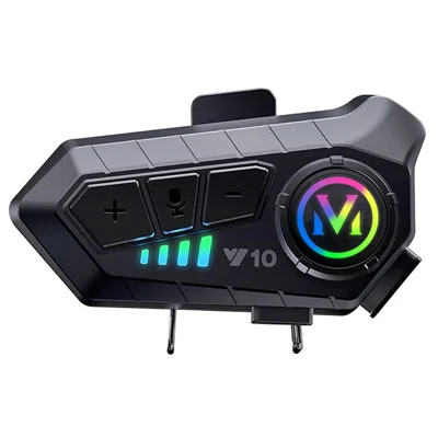 Y10 Motorcycle Helmet Speakers Music Sharing Double Noise Cancellation Helmet Headphone - Soft Microphone