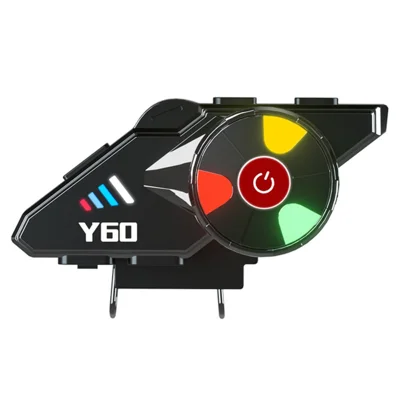 Y60 Motorcycle Bluetooth-compatible Headset Waterproof Helmet Speakers Noise Cancellation / FM Radio - Hard Microphone