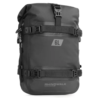 RHINOWALK MT2206 6L Waterproof Motorcycle Side Storage Bag Motorbike Side Bumper Bag - Black