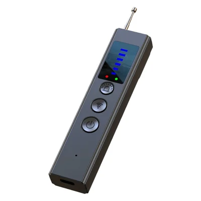 X16 Handheld Detector for Hotel Camera Real Time Scanning Anti Theft Alarm Detector - Black