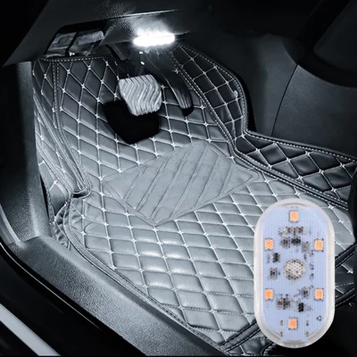 001 Magnetic Touch Control Car Reading Light Rechargeable Vehicle Interior LED Ambient Light - White Light