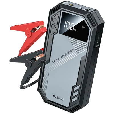 YESIDO VC11 Car Jump Starter 6000mAh Power Bank Smart Clamp for 12V Battery 3.0L Gas Diesel Vehicles