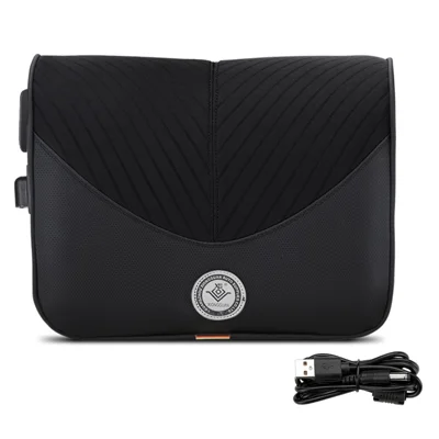 Xiongguan TK008A Massaje Eléctrico Cushion Cushion PVX+Mesh Taper Car Romoder Para Conducir Viajes - Negro