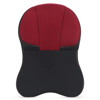XIONGGUAN TK024A Car Seat Head Neck Support Pillow Cervical Spine Protection Memory Foam Headrest Cushion - Black/Red