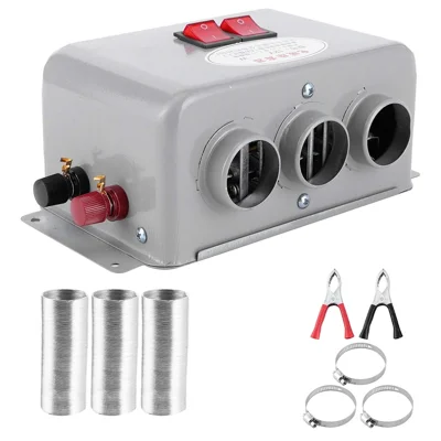 Three Hole Car Water Heater Window Defrosting Defogging Vehicle Heating Fan - 12V