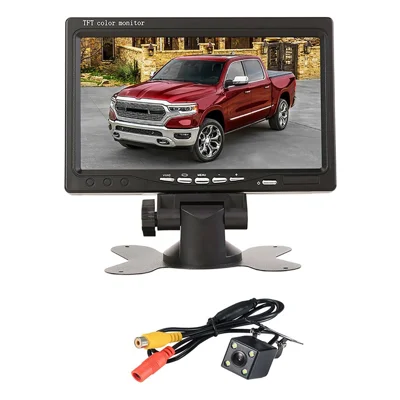 RH-701B 7" LCD Video Display Screen Monitor Retrocamera di backup per auto 4 LED Kit sistema di parcheggio e retro