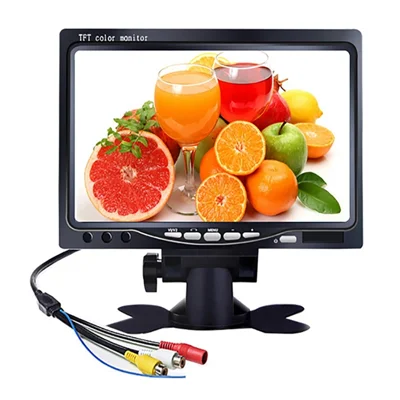 RH-701A 7" LCD Video Display Screen Monitor con Telecamera di retromarcia per auto e Kit di sistema di parcheggio e retromarcia per veicoli