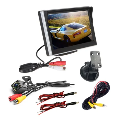 RH-510 Kit sistema di retromarcia per auto con display LCD da 5'' e 12 LED ad alta luminosità