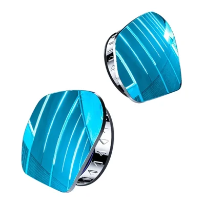 2Pcs Car Rearview Mirror Blind Spot Auxiliary 360 Degree Wide Angle Frameless HD Reflector - Silver