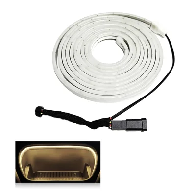For Tesla Model 3 / Y 2021 - 2024 Front Trunk LED Light Strip Ambient Lighting Waterproof Decorative Lamp - Warm Light