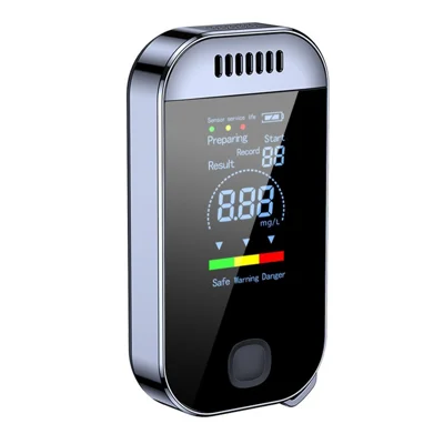 Portable Alcohol Tester Digital Display Color Screen Breathalyzer Non Contact Drunk Driving Detector