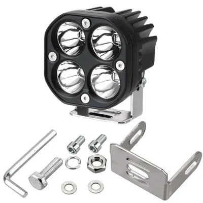 D1 3 Inch 40W Square Spotlight IP67 Waterproof Car LED Work Light 12V / 24V Off Road Fog Lamp - White Light