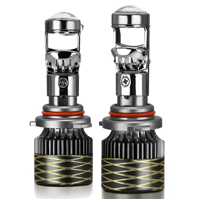 N9 2Pcs 9006 Car Headlamp Mini Lens High Brightness LED Headlight IP67 Waterproof Automotive Front Light
