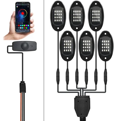 G7 6 In 1 LED Car Underglow Lights RGB Music Sync Atmosphere Lamp for SUV / Truck / Off Road Vehicles