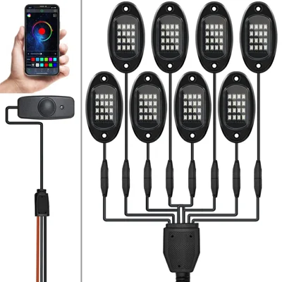 G7 8 In 1 LED Car Underglow Lights RGB Music Sync Atmosphere Lamp for SUV / Truck / Off Road Vehicles
