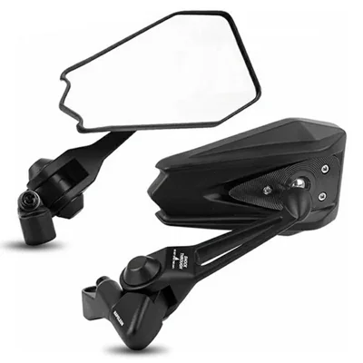 1 Pair Universal Motorcycle Handlebar Rearview Mirrors Convex Wide Angle Anti Glare Side Mirrors