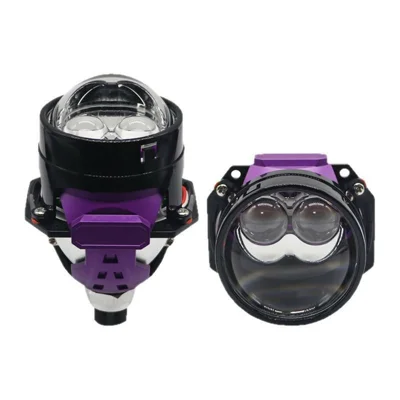 2.5 Inch Dual LED Laser Projection Headlight 6500K Waterproof 12V 50W High Low Beam Car Fog Lamp