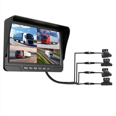 T70 7 Inch Wireless Digital HD Camera Front and Rear Dual Recording Dash Cam Reverse Parking System with F9 Camera