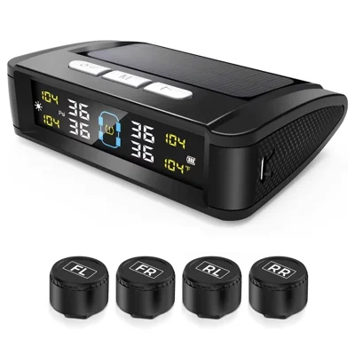نظام T11 Beep إصدار شمسي / شحن USB مزدوج الطاقة مع عرض فوري لنظام مراقبة ضغط إطارات TPMS مع 4 مستشعرات خارجية