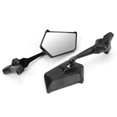 AOS5 1 Pair For Motorcycle Universal Rear View Mirror High Definition Rotatable Side Mirror, White