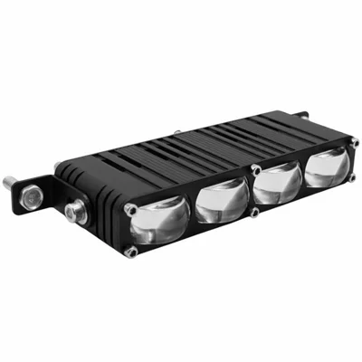 V81 4-LED Headlight for Motorcycle 50W Waterproof Car Auxiliary Lamp High Low Beam with Cooling Fan