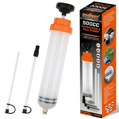 500CC Car Oil Fluid Extractor Transparent Manual Oil Suction Pump Oil Transfer Change Pump