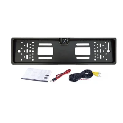 European License Plate Frame with 4-LED Night Vision AHD 1080P Wide Angle Car Rear View Camera for Reverse Parking