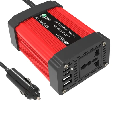 300W Car Power Inverter 12V to 220V Voltage Converter Portable Charger for Phone / Speaker / Camera, European Standard