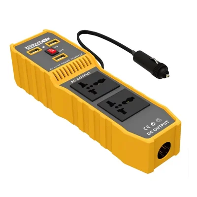 12V DC till 220V AC 400W bilströmsomvandlare portabel med 3 USB-portar + 2 AC-uttag omvandlare