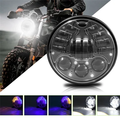 5.75 Inch H4 LED Headlight for Motorcycle Car High Low Beam Lamp DRL Dynamic Turn Signal Light