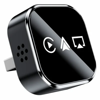 Boîte intelligente AI 3 en 1 Airplay - Adaptateur sans fil compatible Bluetooth CarPlay Android Auto - Noir
