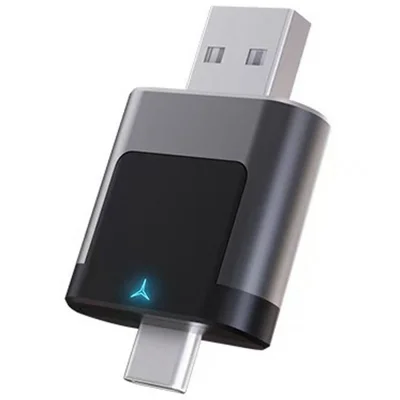 306AC 2 in 1 USB + Typ-C Wireless CarPlay Android Auto Adapter für iPhone / Android-Handys Kabelgebundener zu Wireless-Dongle