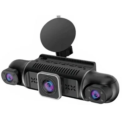 Caméra de tableau de bord pour voiture 5 canaux 2K + 1080Px4, écran 3,0 pouces, moniteur de stationnement 24 heures, vision nocturne, caméra WiFi prenant en charge OBD - Noir