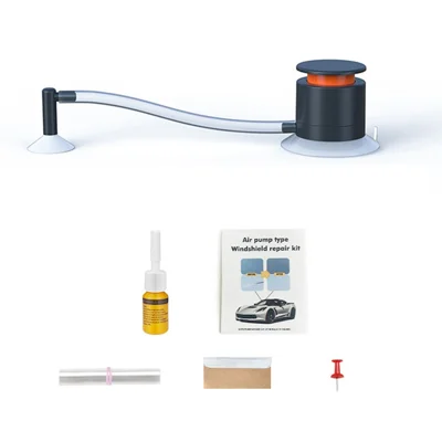 Kit per la Riparazione di Crepe sul Parabrezza Auto, Pompa per Riparazione Fai da Te, Agente per il Ripristino del Vetro