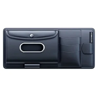Auto-Sonnenblendenorganizer mit Taschentuchhalter, Brillenfach, Mehrfach-Card-Steckfach für Autos und Trucks