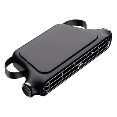 KLX05 Dual Turbine Portable Car Seat Cooling Fan 3-Speed Adjustable Rear Backrest Fan - Black